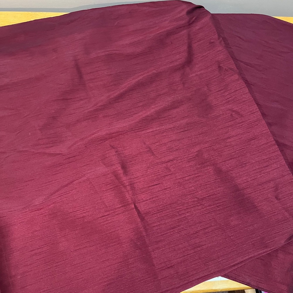 Pier 1 Imports Burgundy Faux Silk‎ Slub Curtain Panels 54x118 2pc Elegant Vtg